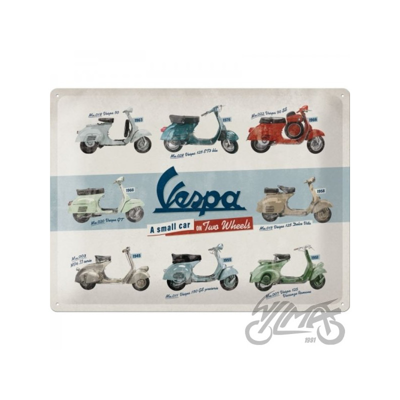 TABLICA PLAKAT 30x40 VESPA MODEL CHART 23258