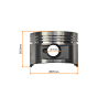 CYLINDER 4T ATV 150CCM (57mm) (sw.15mm) KPL. - powietrze
