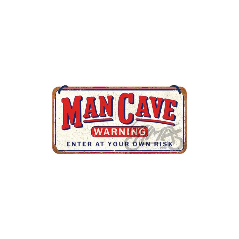 ZAWIESZKA 10x20 MAN CAVE WARNING 28064