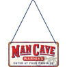 ZAWIESZKA 10x20 MAN CAVE WARNING 28064