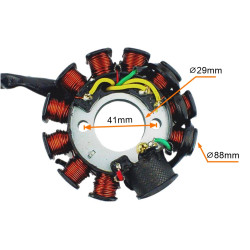 CEWKI ISKROWNIKA (STATOR) 11-ZWOJ. 152QMI/157QMJ GY6 125-150