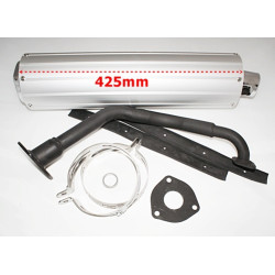 TŁUMIK ALUMINIOWY TUBA-KPL-(dł.tuby 44,5cm) 125CCM