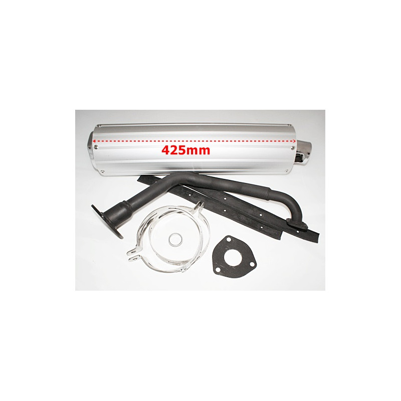 TŁUMIK ALUMINIOWY TUBA-KPL-(dł.tuby 44,5cm) 125CCM