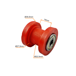 ROLKA PROWADNICA NAPINACZA ŁAŃCUCHA CZERWONA 8mm ATV BASHAN SHINERAY LONCIN EAGLE