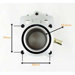 CYLINDER + GŁOWICA KPL.  ATV 200CCM (63,5mm) - CIECZ