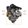 GAŹNIK GY6 125ccm 150ccm (śr.przep.22mm) KEEWAY, KYMCO, JUNAK, ROMET, ZIPP QUANTUM