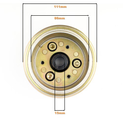 KOŁO MAGNESOWE -MAGNETO STATOR ISKROWNIKA CHOPPER, ATV, (NA 2 CEWKI)