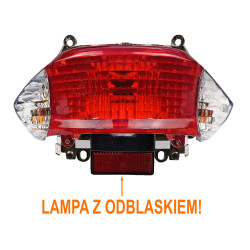 LAMPA TYŁ KOMPLETNA Z ODBLASKIEM WILGA, VAPOR - BIAŁE KIERUNKOWSKAZY - homologacja