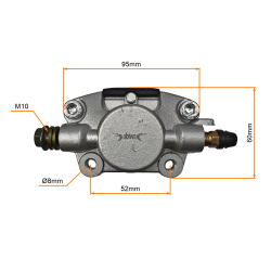 ZACISK HAMULCA TYŁ LEWY ATV200-rozstaw 52mm M8/M10