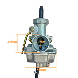 GAŹNIK MOTOROWER STREET ROMET ZK50CC - SSANIE RĘCZNE - metalowa dźwignia wlot 20mm p16mm