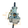 GAŹNIK MOTOROWER STREET ROMET ZK50CC - SSANIE RĘCZNE - metalowa dźwignia wlot 20mm p16mm