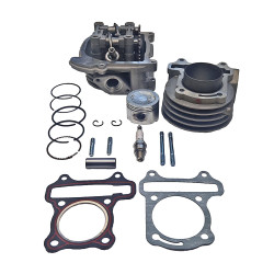 CYLINDER + GŁOWICA KPL. 4T GY6 80CCM (47mm) - BEZ ODPOWIETRZENIA - DUŻY ZESTAW - ANH