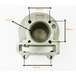 CYLINDER + GŁOWICA KPL. 4T GY6 80CCM (47mm) - Z ODPOWIETRZENIEM - DUŻY ZESTAW - ANH (duże zawory)