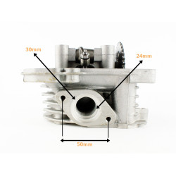 CYLINDER + GŁOWICA KPL. 4T GY6 80CCM (47mm) - Z ODPOWIETRZENIEM - DUŻY ZESTAW - ANH (duże zawory)