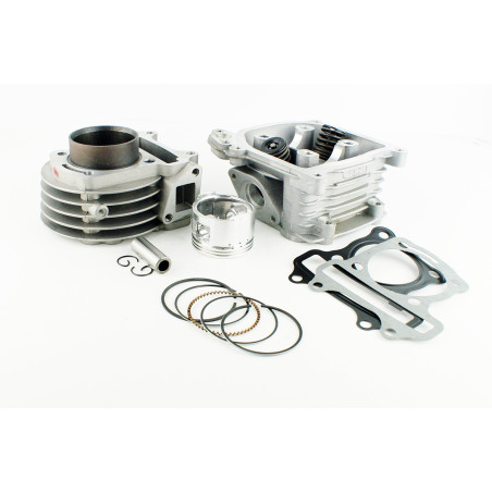CYLINDER + GŁOWICA KPL. 4T GY6 80CCM (47mm) - Z ODPOWIETRZENIEM- duże zawory