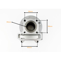 CYLINDER + GŁOWICA KPL. 4T GY6 50CCM (39mm) - Z ODPOWIETRZENIEM- ANH