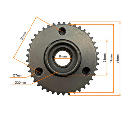 BENDIX SPRZĘGŁO ROZRUSZNIKA + wolne koło MOTOROWER 154FMI 4T ATV 110 125