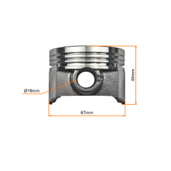 CYLINDER ATV 250CCM (67mm) KPL. -ciecz