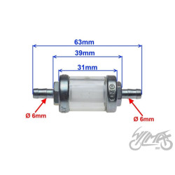 FILTR PALIWA METAL MAŁY 6MM O.M.G