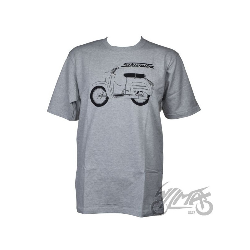 T-SHIRT SIMSON GRAU SCHWALBE BASIC L