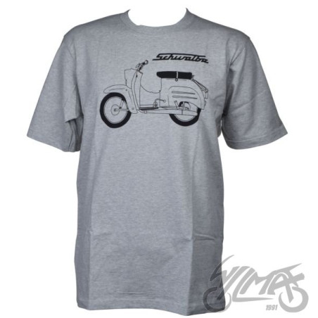 T-SHIRT SIMSON GRAU SCHWALBE BASIC L