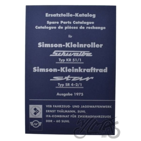 KATALOG SIMSON KR51/1 SR4-2  WYDANIE Z 1975