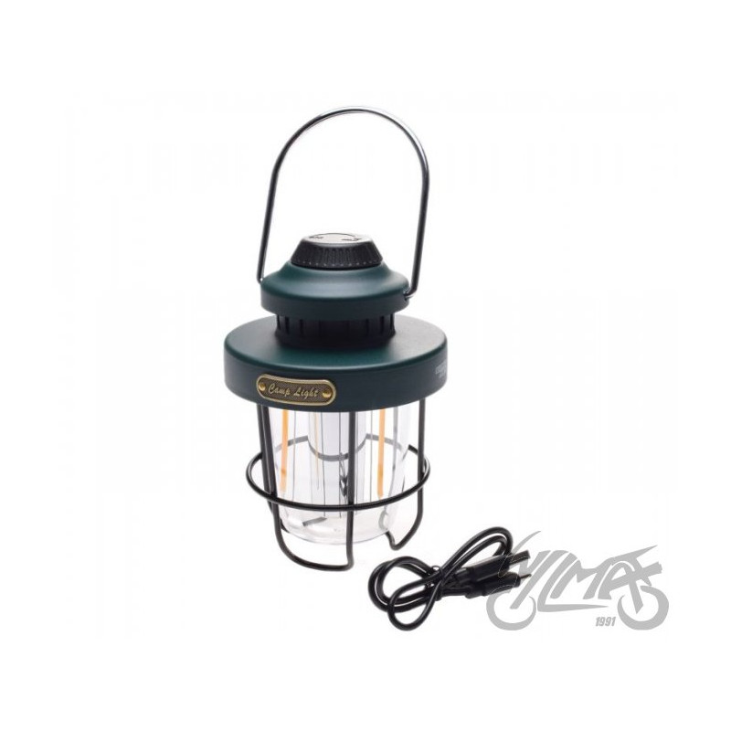 LAMPA RETRO CAMPING ZIELONA