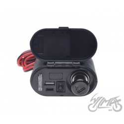 GNIAZDO ZAPALNICZKI + USB MOTOCYKL SKUTER ATV