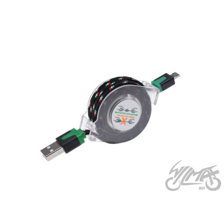 KABEL MICRO USB ZWIJANY 1m