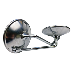 LUSTERKA KPL. GWINT M10 PRAWY METAL - CHROM, OKRĄGŁE, DŁ.24CM