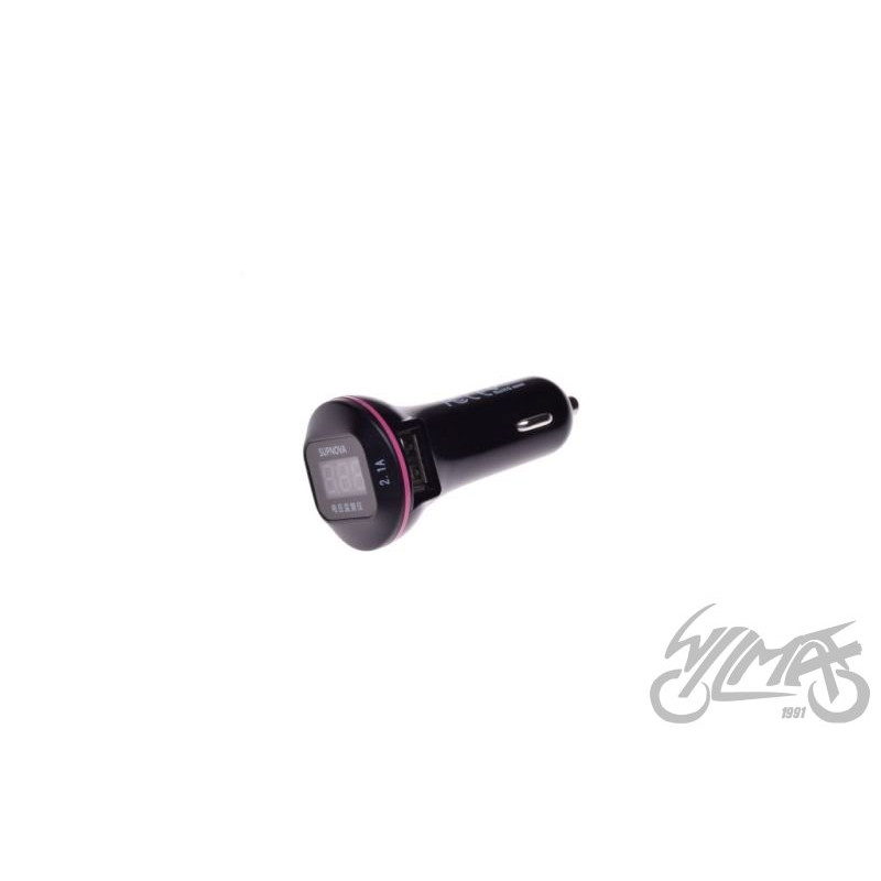 GNIAZDO USB Z WYŚWIETLACZEM NAPIĘCIA 12-24V