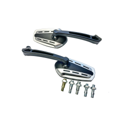 LUSTERKA KPL. GWINT M8/M10 CZARNO-SREBRNE MOTOCYKLOWE