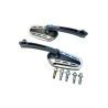 LUSTERKA KPL. GWINT M8/M10 CZARNO-SREBRNE MOTOCYKLOWE
