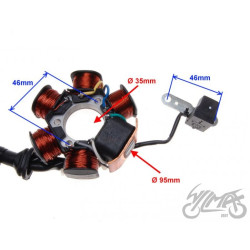 STATOR ISKROWNIK 6 CEWEK  DO PIAGGIO