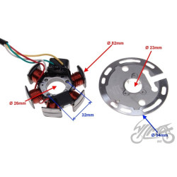 STATOR ISKROWNIK 6 CEWEK  DO DERBI SENDA 2008