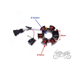STATOR ISKROWNIK 6 CEWEK  DO PIAGGIO GILERA