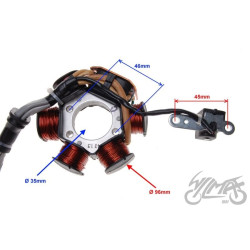 STATOR ISKROWNIK 6 CEWEK  DO PIAGGIO GILERA