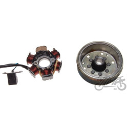 STATOR ISKROWNIK 6 CEWEK + KOŁO MAGNESOWE