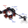 STATOR ISKROWNIK 6 CEWEK 8 PRZEWODÓW DO VESPA 125