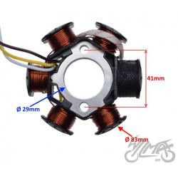 STATOR ISKROWNIK 6 CEWEK DO PEUGEOT LUDIX