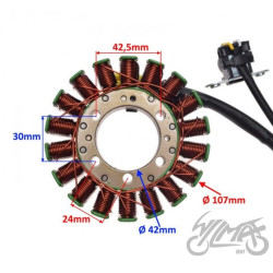 STATOR ISKROWNIK 18 CEWEK DO HONDA SH 300 11-14