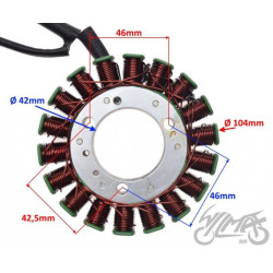STATOR ISKROWNIK 18 CEWEK DO YAMAHA TMAX 500 01-03