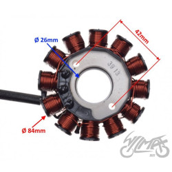 STATOR ISKROWNIK 12 CEWEK DO VESPA LX 125 150 09-1