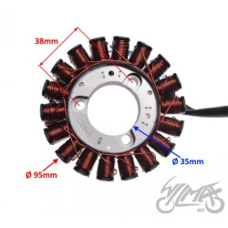 STATOR ISKROWNIK 18 CEWEK DO PIAGGIO 125  250  300