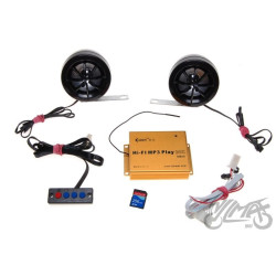 ZESTAW AUDIO BEZ ALARMU CZARNY MOTOCYKL - SKUTER