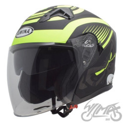 KASK OTWARTY TYP JK528 CZARNO ŻÓŁTY MAT XS AWINA