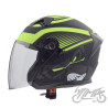 KASK OTWARTY TYP JK528 CZARNO ŻÓŁTY MAT L AWINA