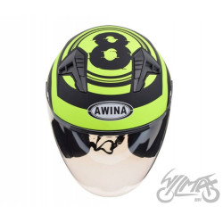 KASK OTWARTY TYP JK528 CZARNO ŻÓŁTY MAT L AWINA