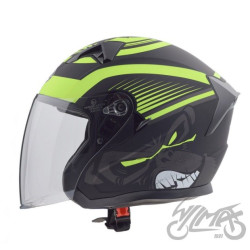 KASK OTWARTY TYP JK528 CZARNO ŻÓŁTY MAT XL AWINA