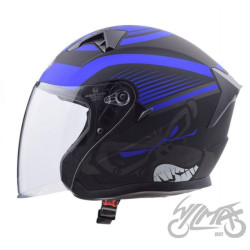 KASK OTWARTY TYP JK528 CZARNO NIEB. MAT M AWINA